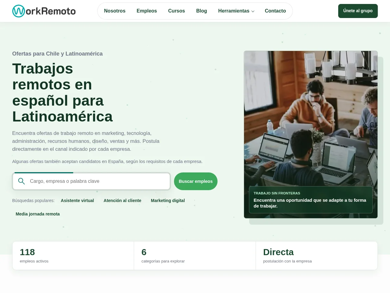Workremoto website screenshot