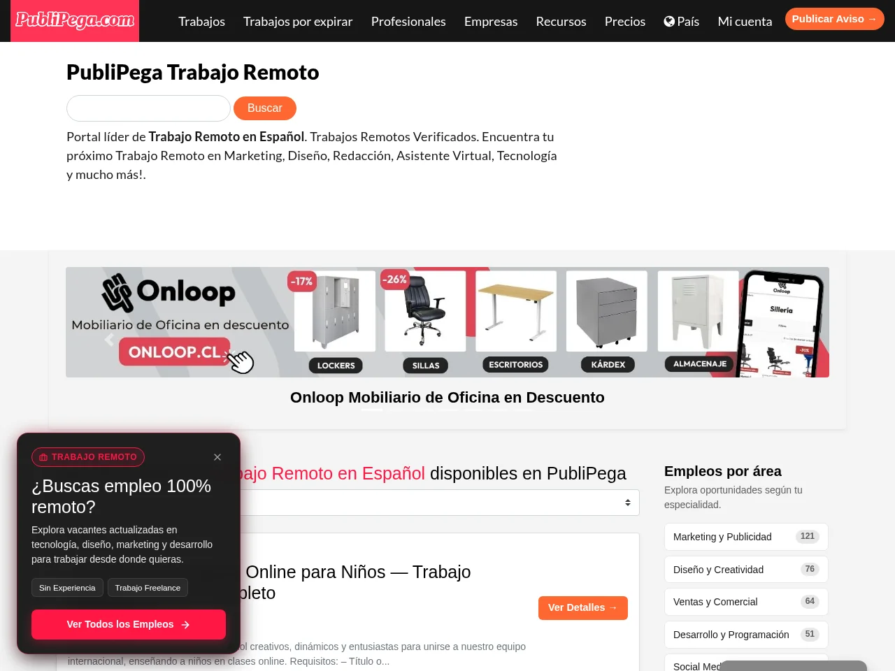 PubliPega screenshot PubliPega website screenshot