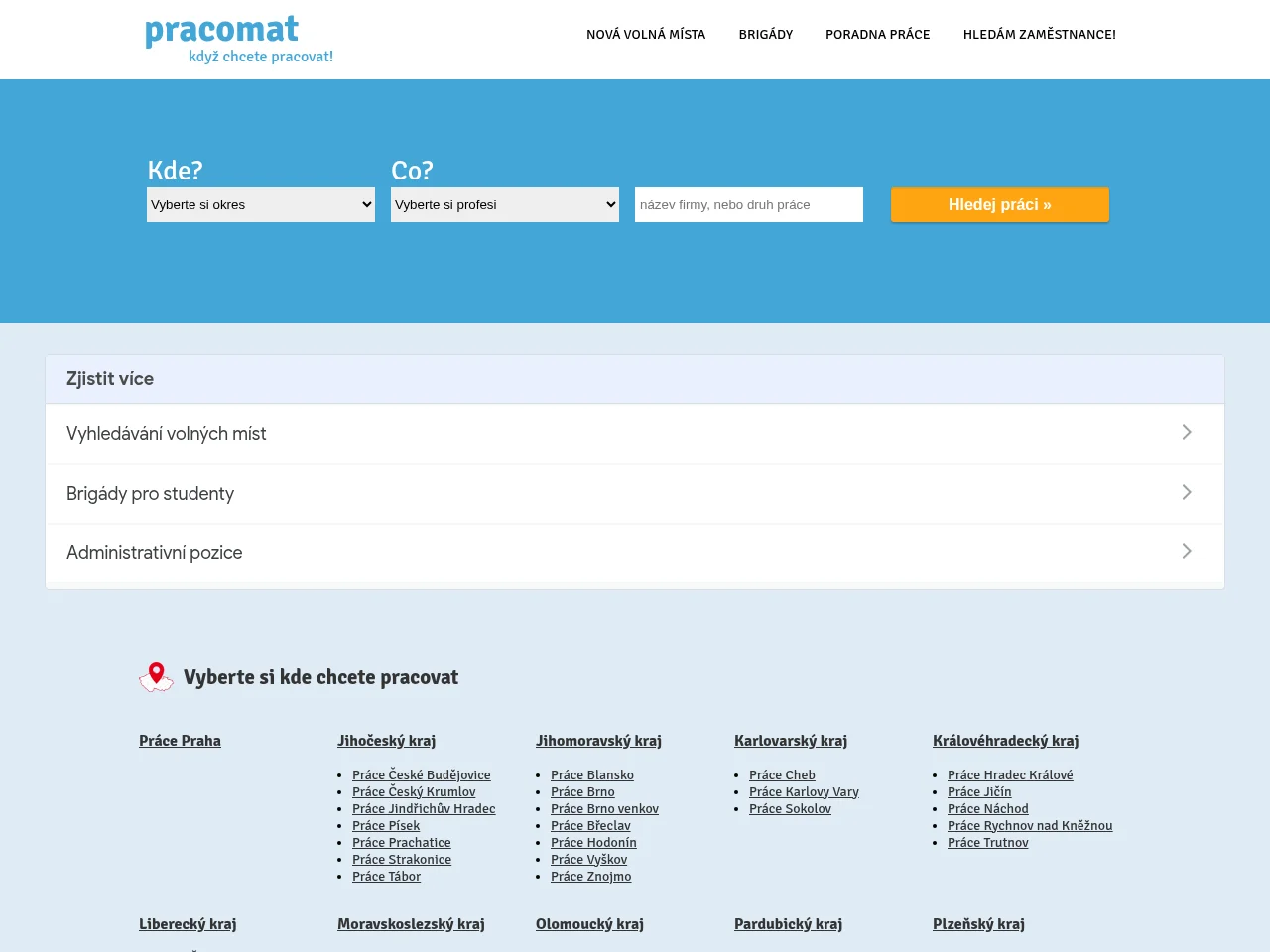 Pracomat website screenshot