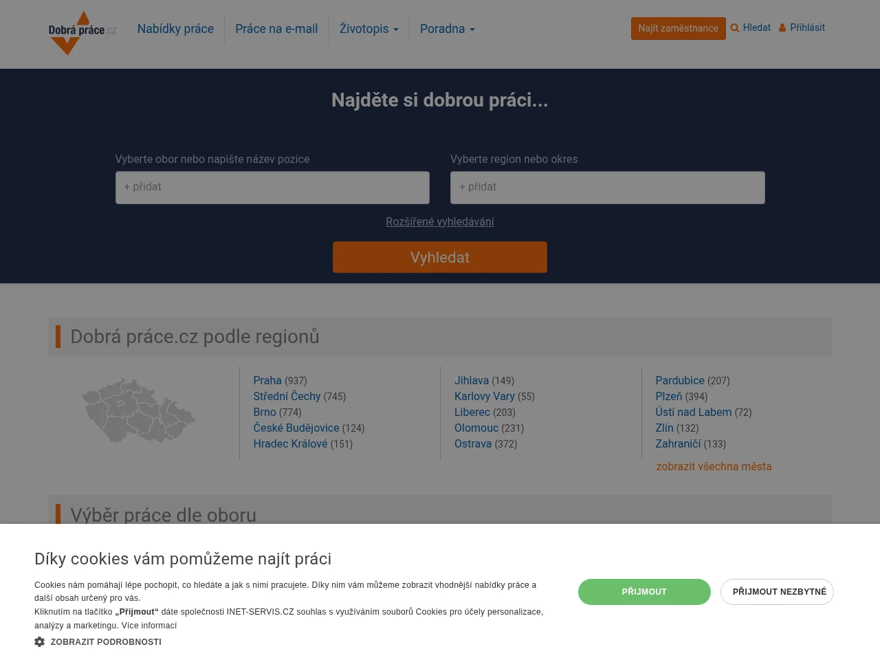 Dobrá práce website screenshot