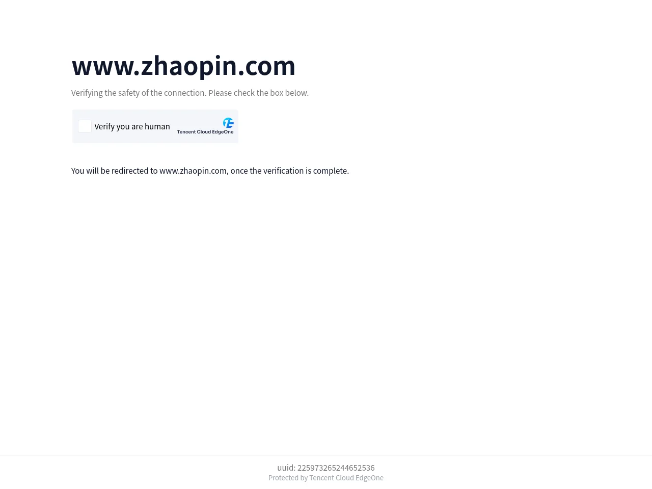 Zhaopin website screenshot