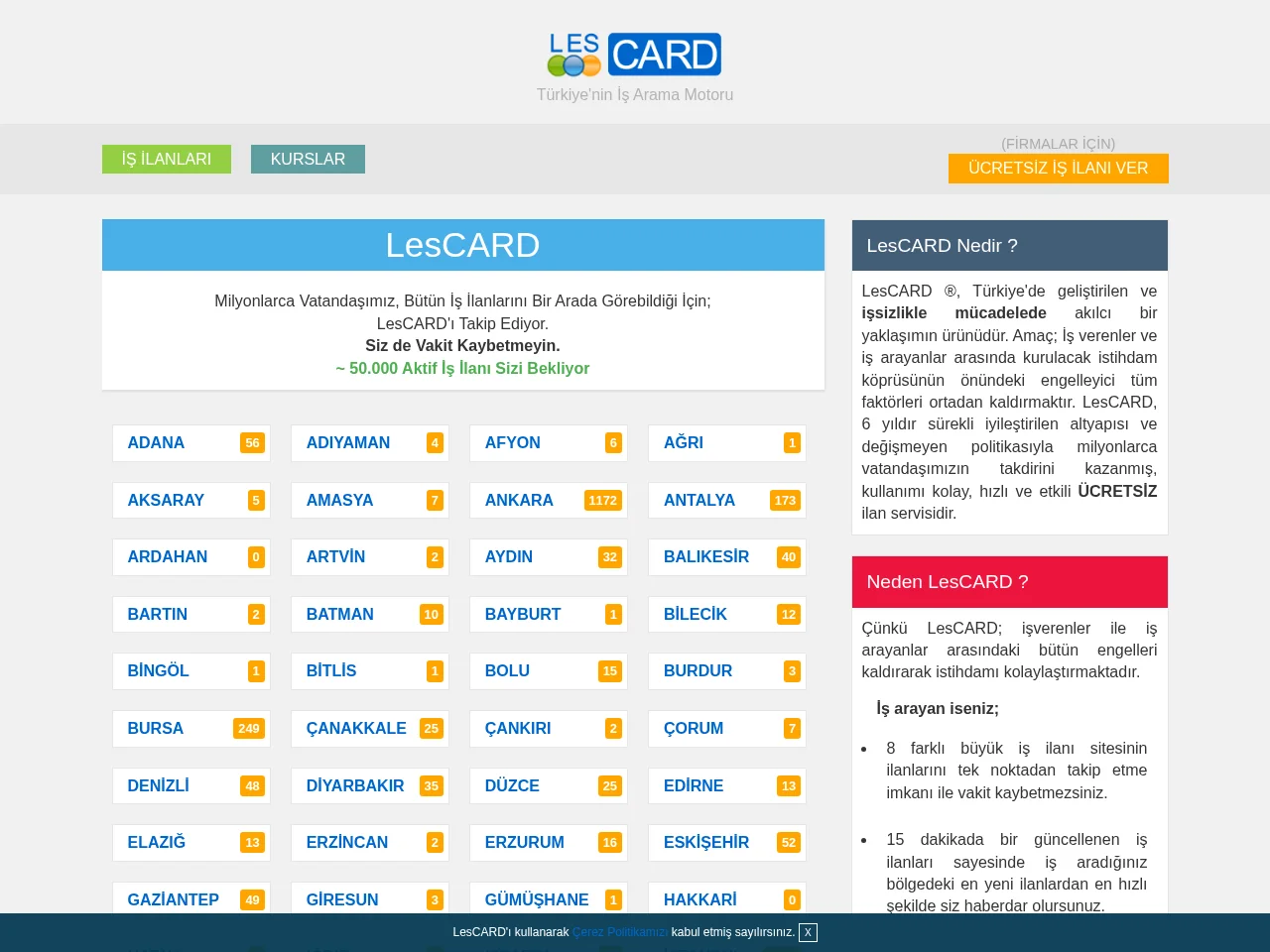 LesCARD screenshot LesCARD website screenshot