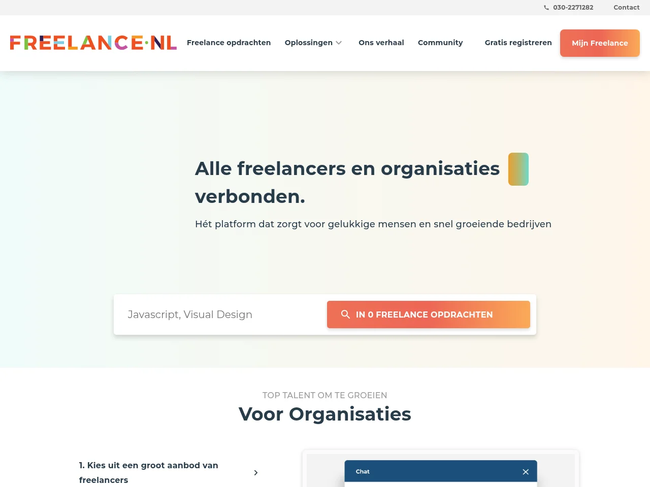 Freelance screenshot Freelance website screenshot