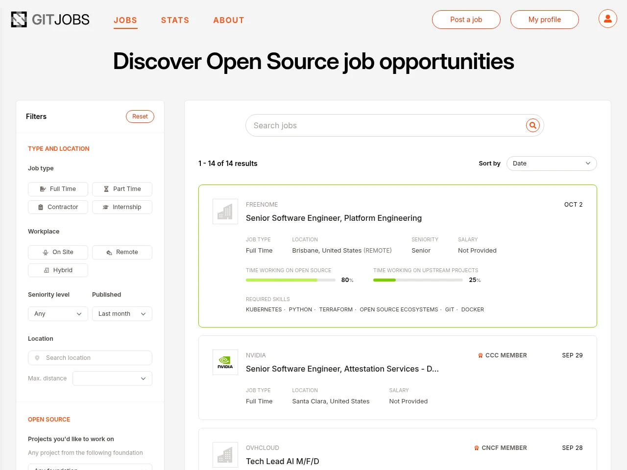 GitJobs website screenshot