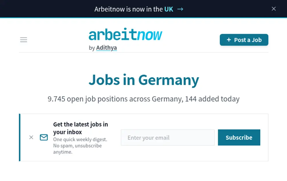 arbeitnow screenshot arbeitnow website screenshot