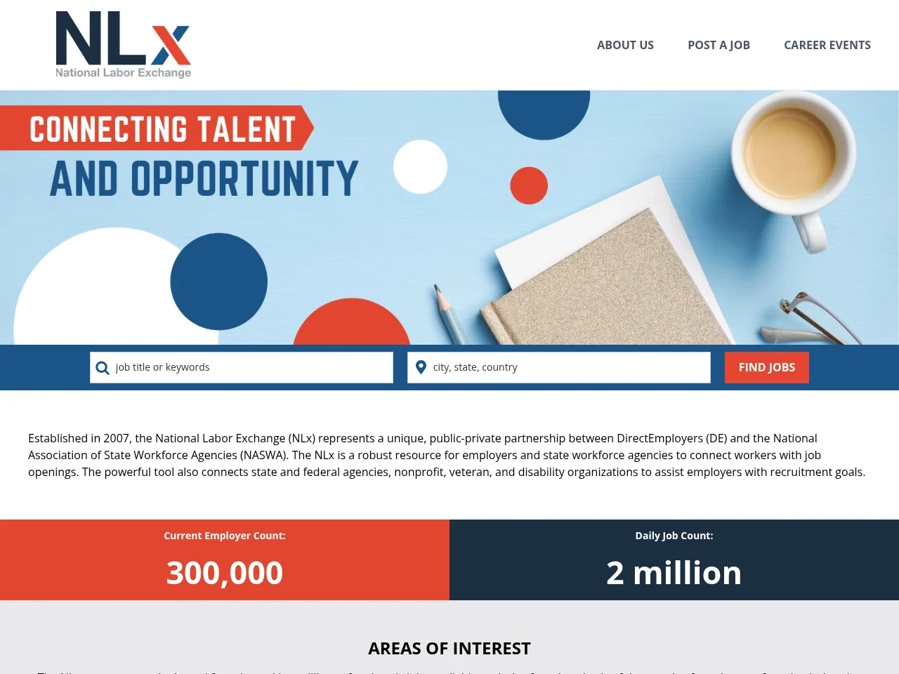 US National Labor Exchange screenshot US National Labor Exchange website screenshot