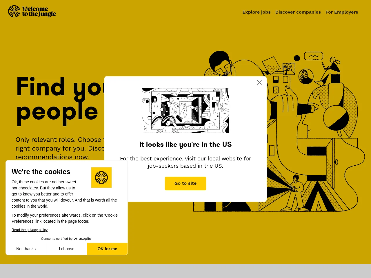 Welcome To The Jungle UK website screenshot