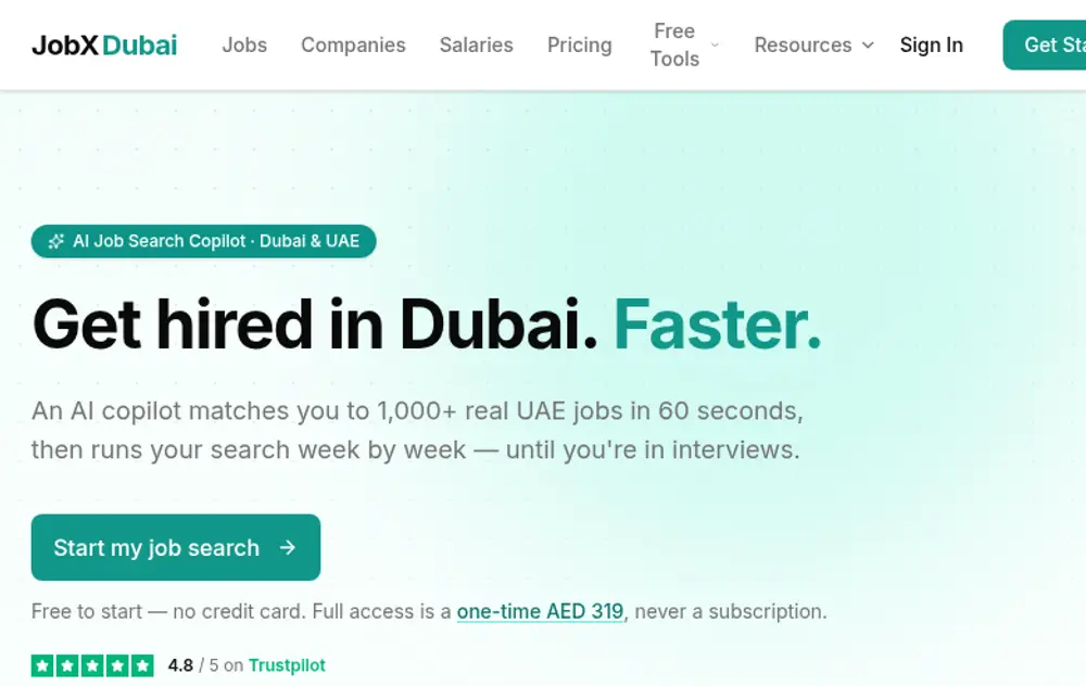 JobXDubai screenshot JobXDubai website screenshot