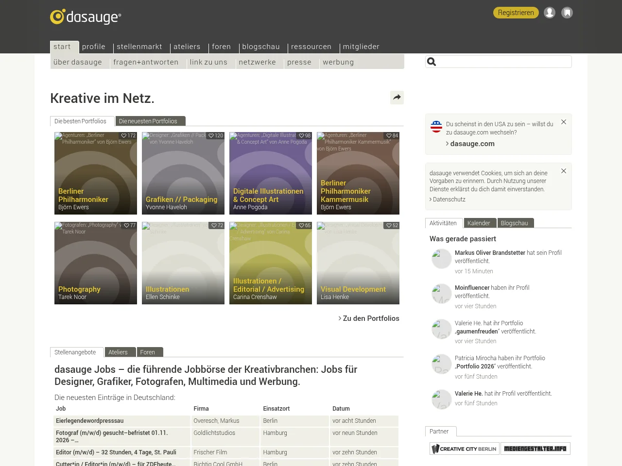 dasauge website screenshot