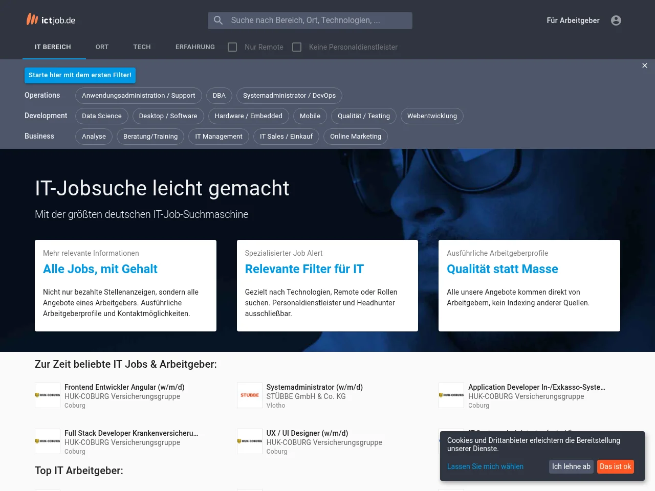 ictjob screenshot ictjob website screenshot