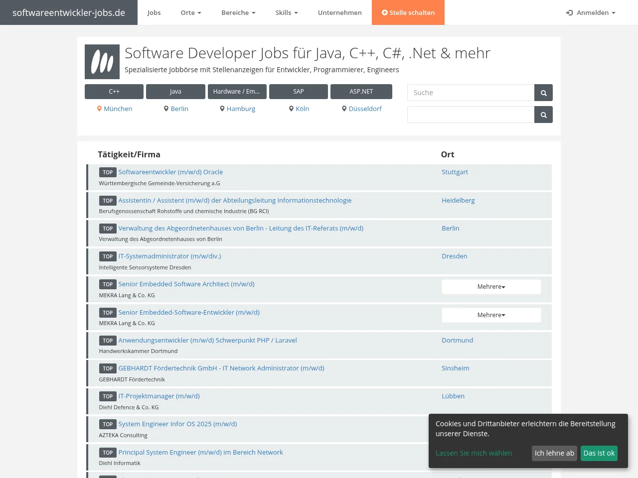 softwareentwickler-jobs screenshot softwareentwickler-jobs website screenshot