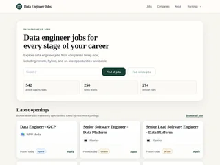 Data Engineer Jobs screenshot preview