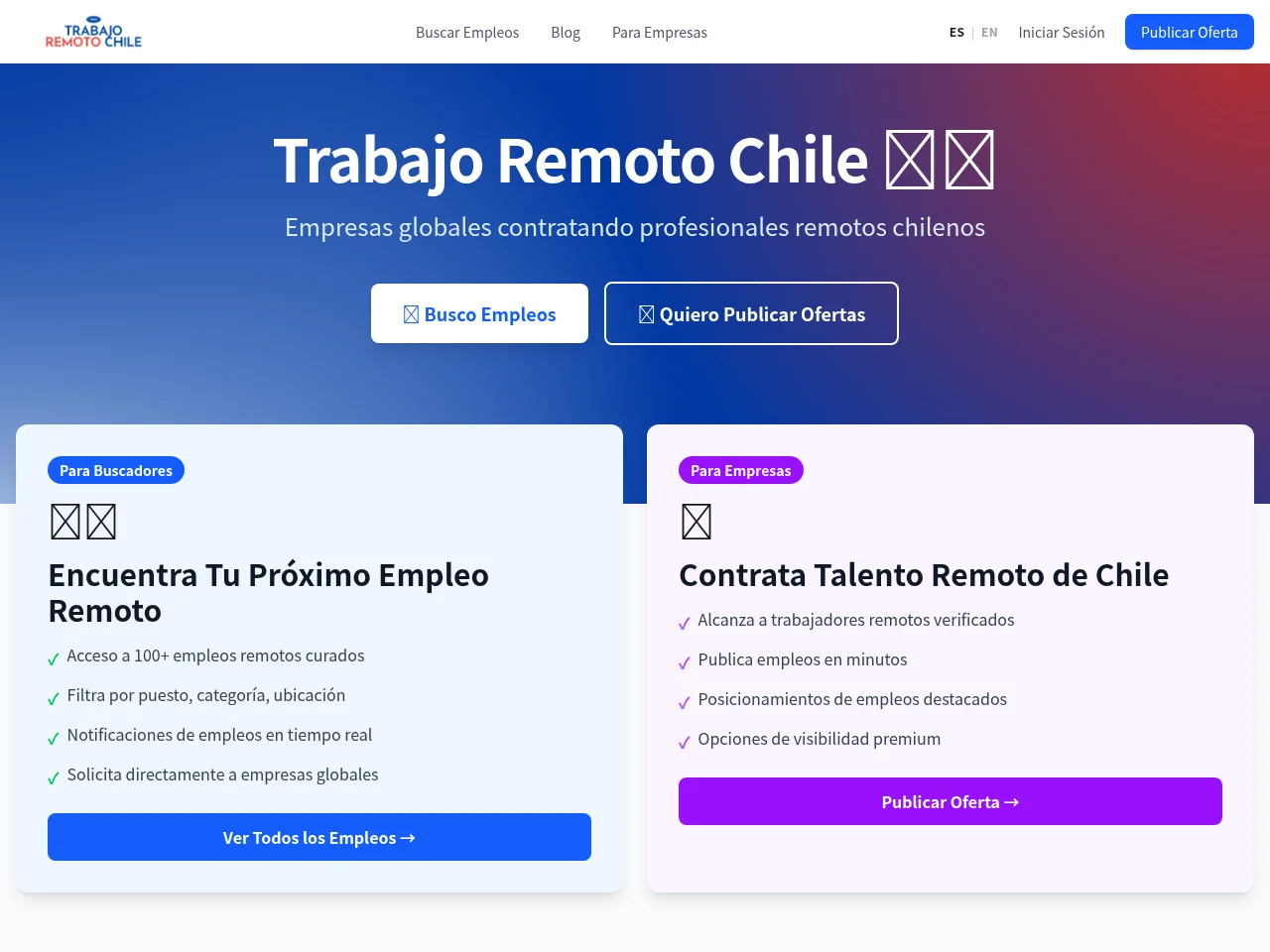 Trabajo Remoto Chile screenshot Trabajo Remoto Chile website screenshot