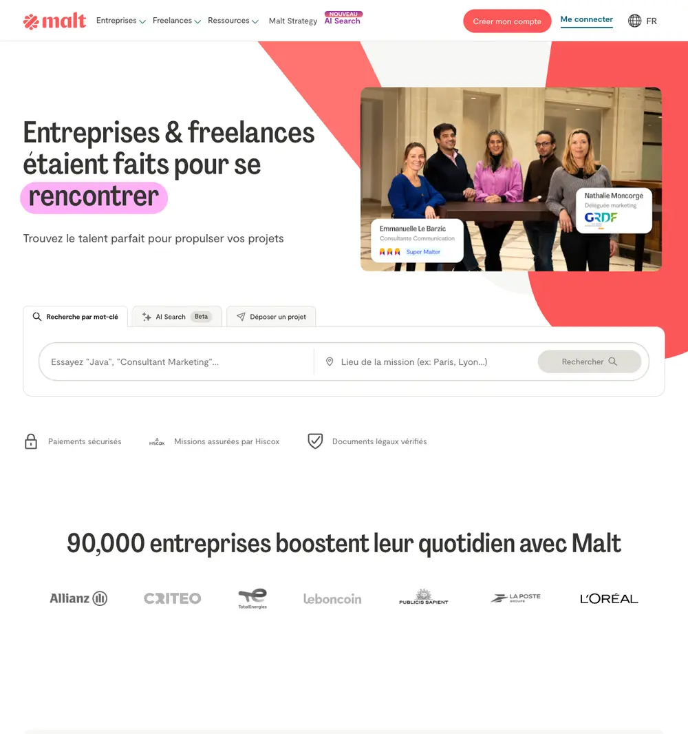 Malt website screenshot