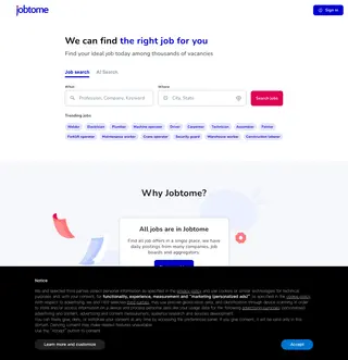 Jobtome screenshot preview Jobtome screenshot preview
