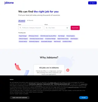 Jobtome screenshot preview