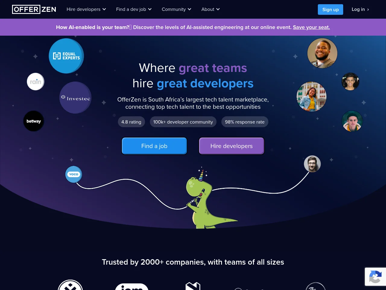 OfferZen website screenshot