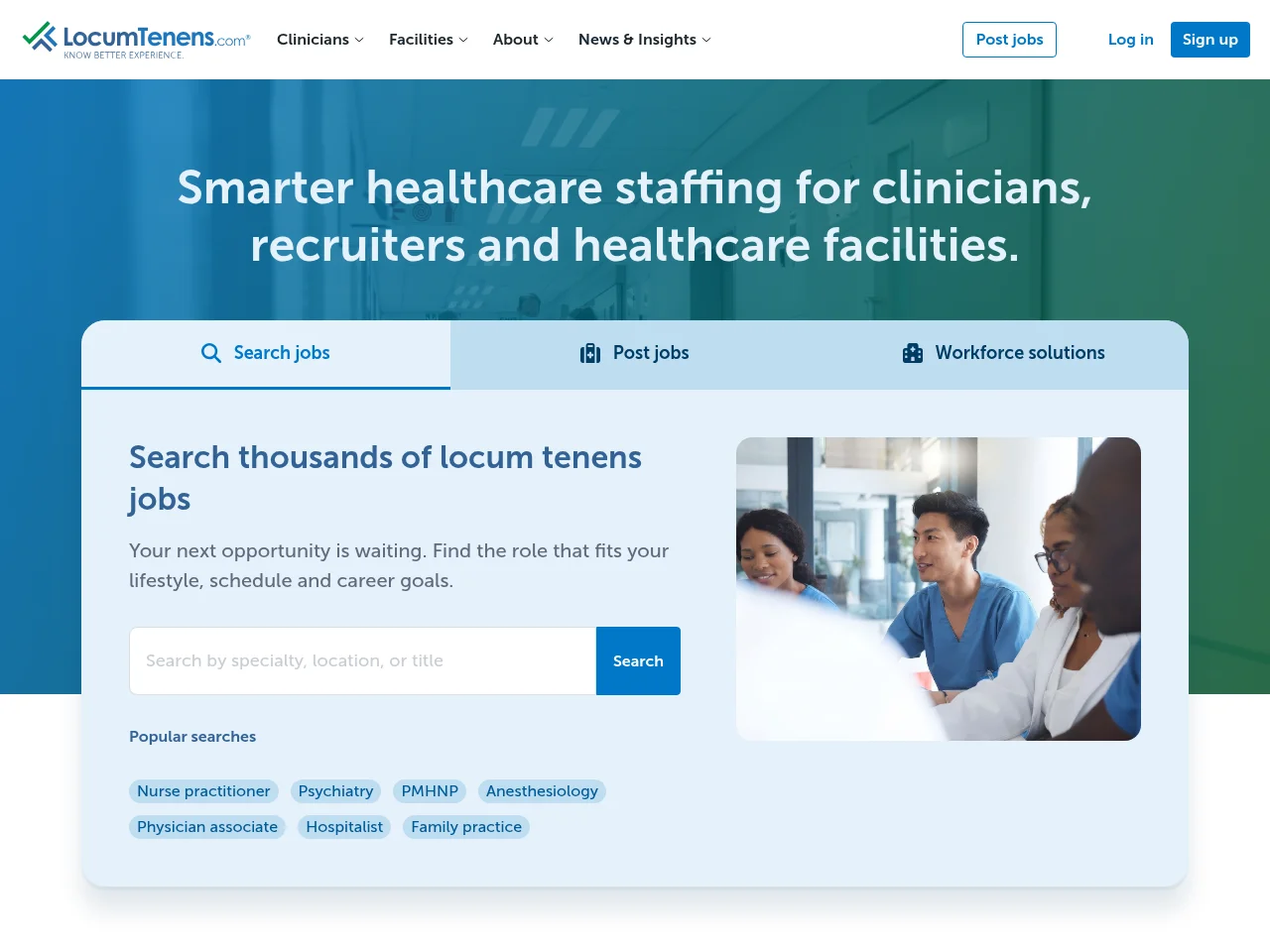 LocumTenens website screenshot