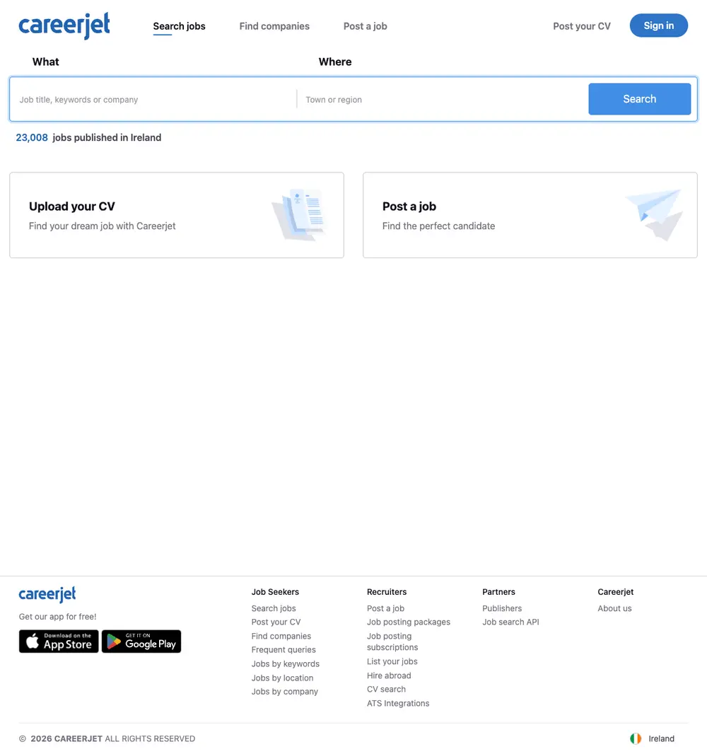 Careerjet screenshot Careerjet website screenshot