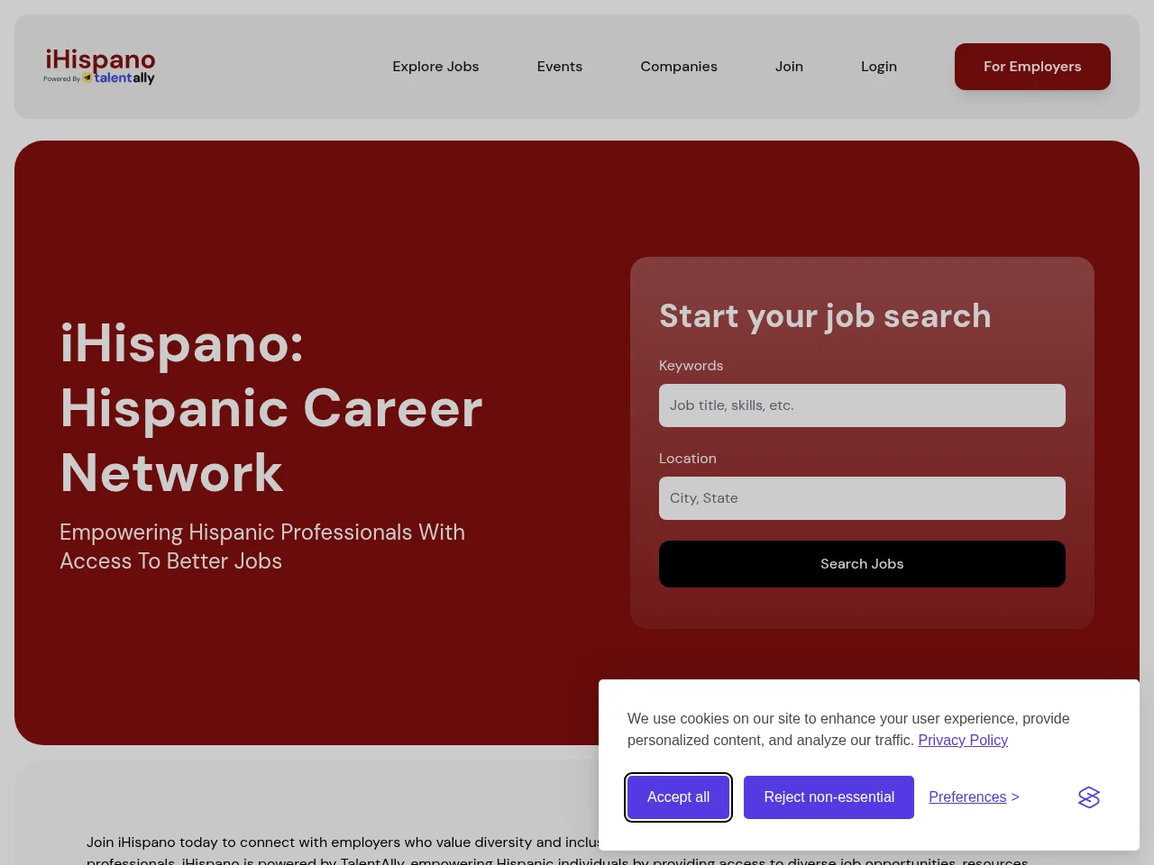 iHispano screenshot iHispano website screenshot