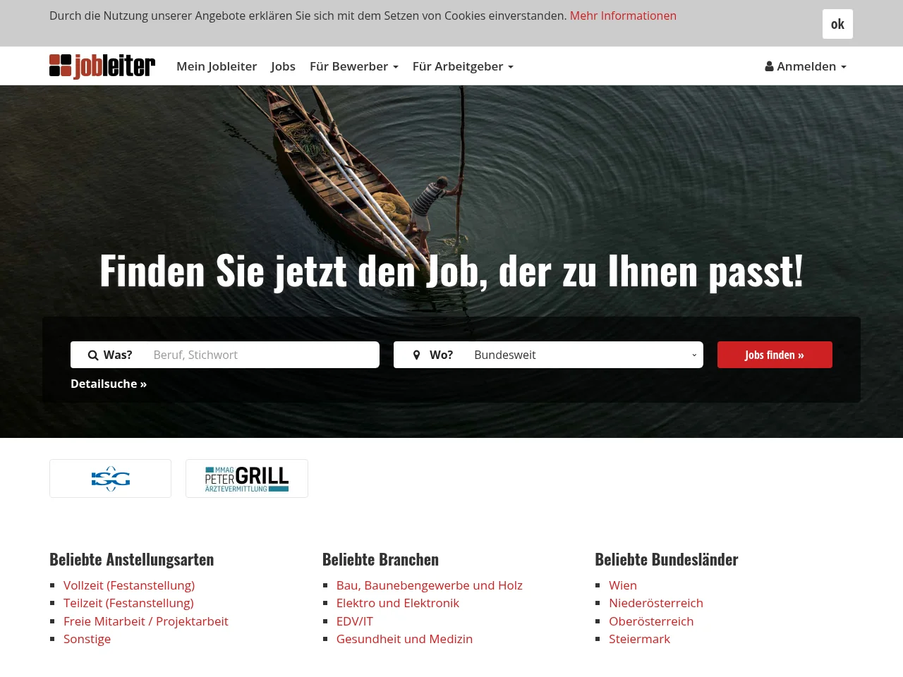Jobleiter website screenshot