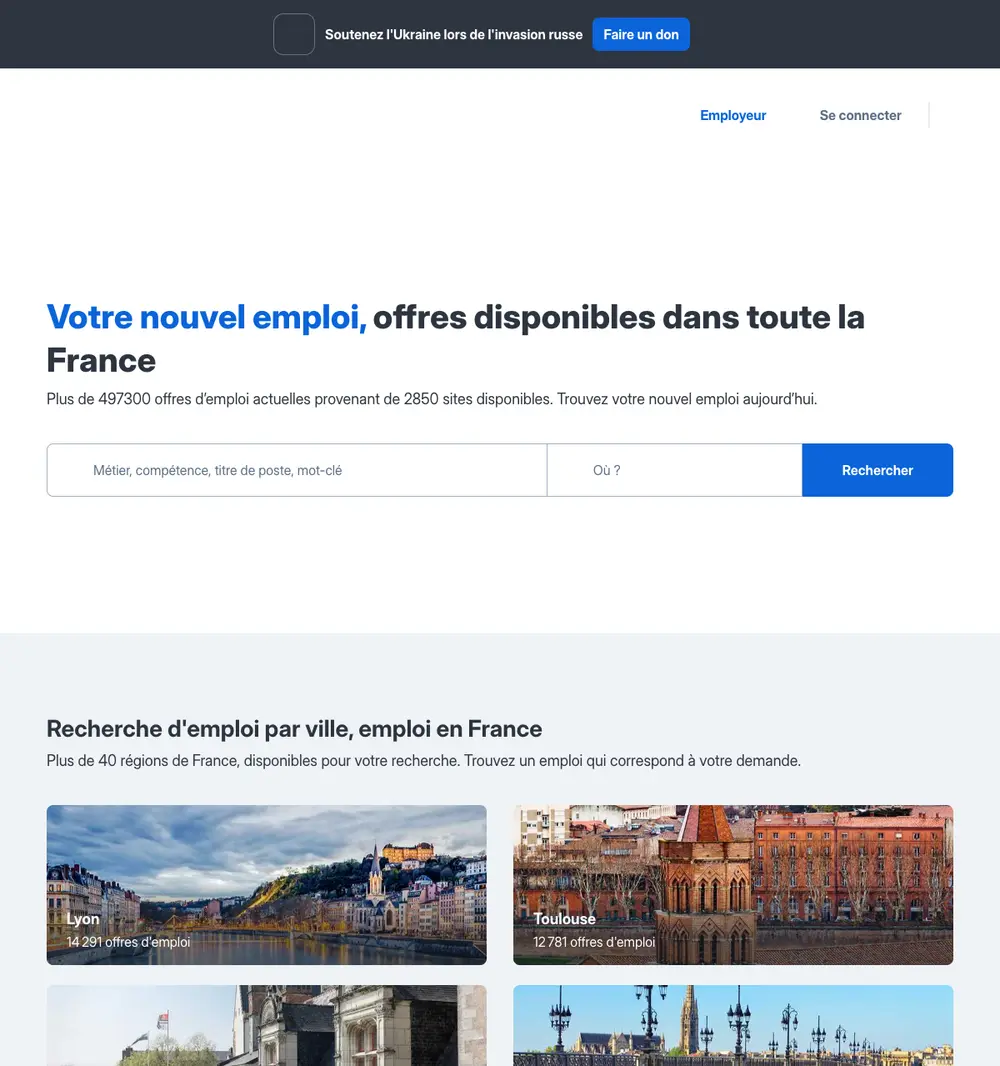 Jooble website screenshot