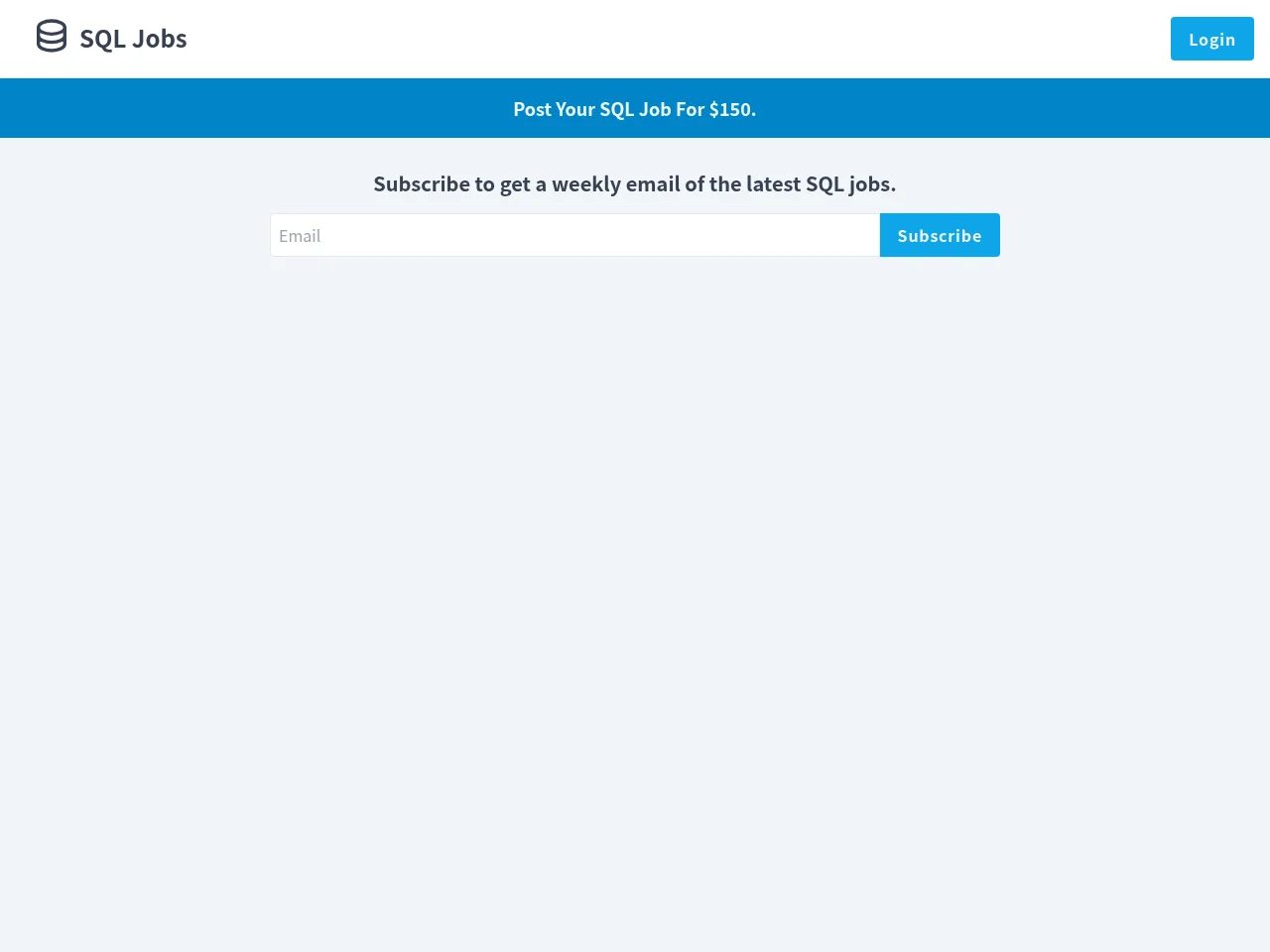 SQL Jobs website screenshot