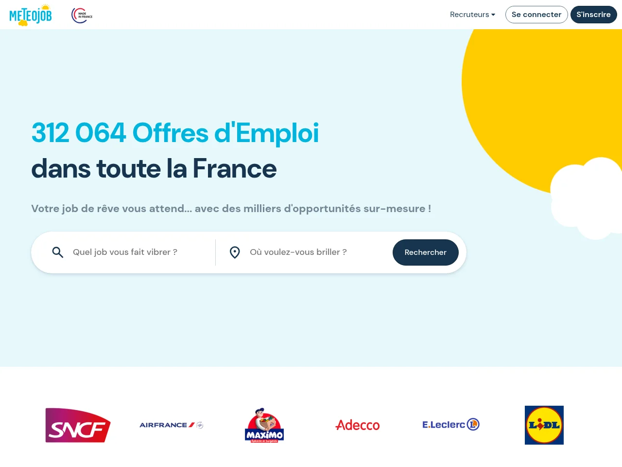Meteojob screenshot Meteojob website screenshot