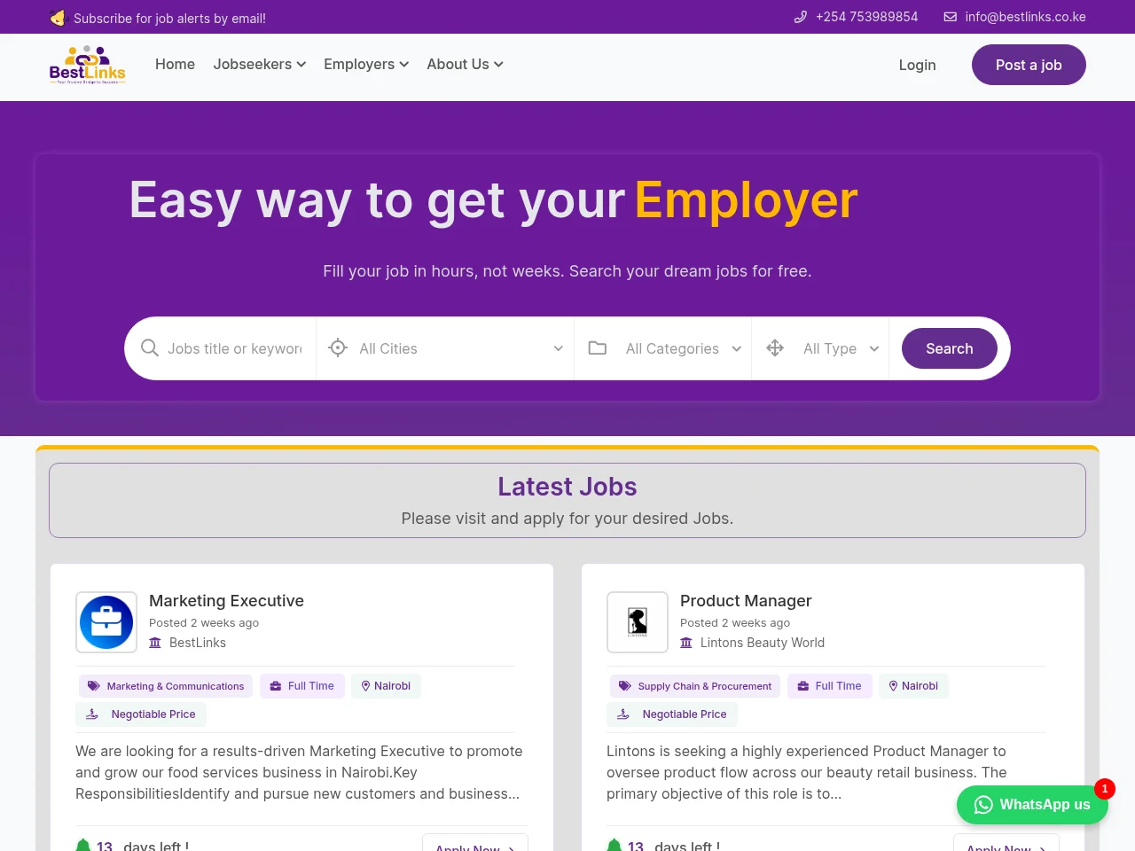 BestLinks website screenshot