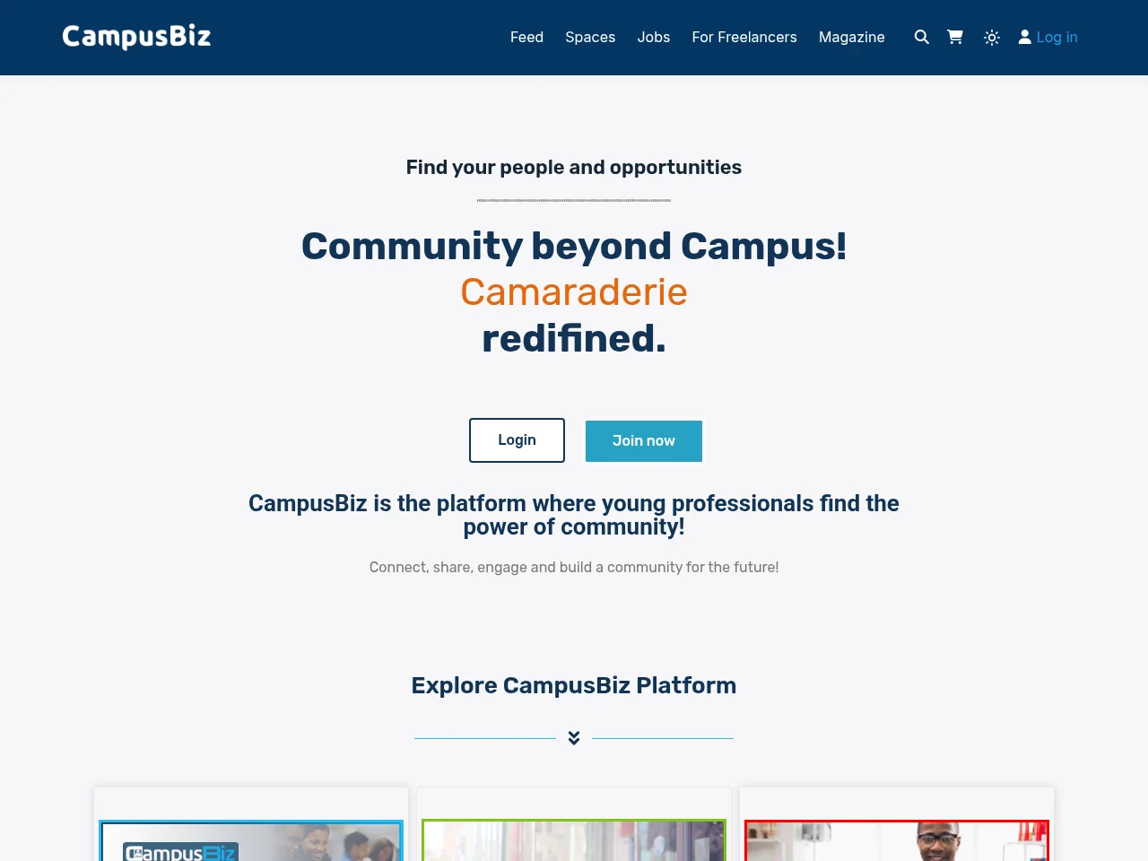 CampusBiz website screenshot