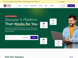 Kadja Kenya Recruitment Agencies platform preview