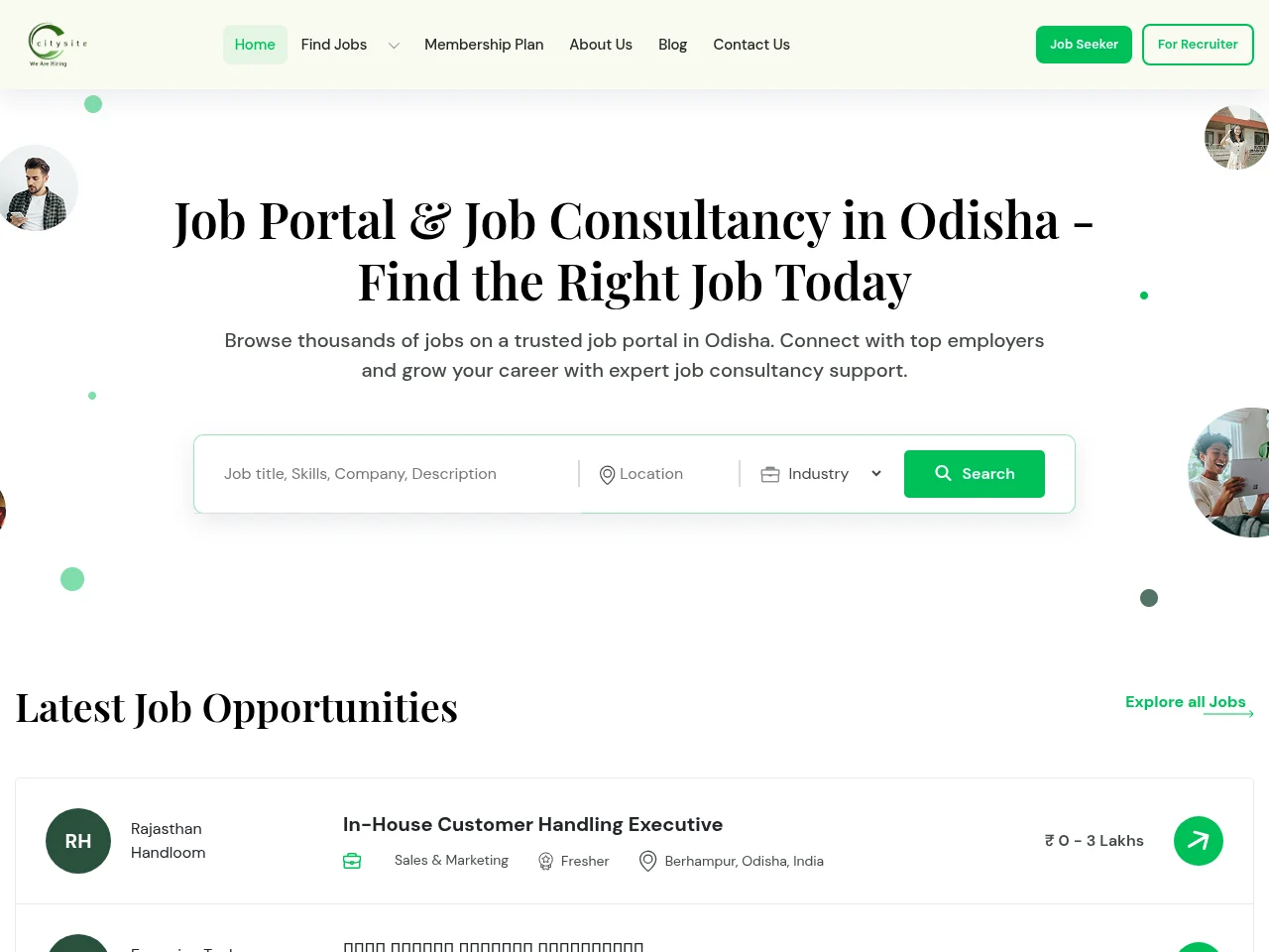 City Site Job Portal screenshot City Site Job Portal website screenshot