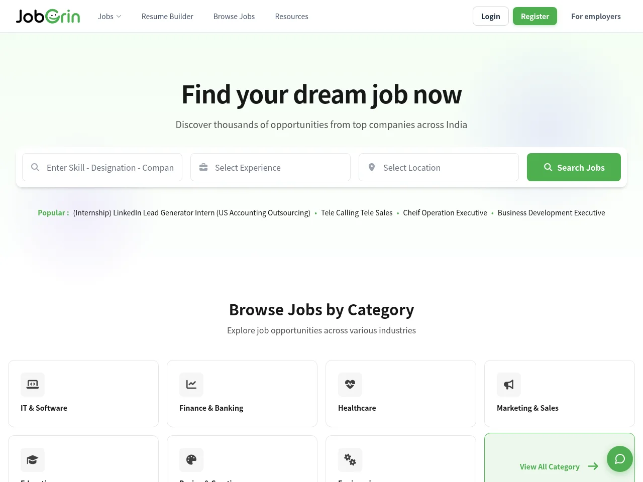 JobGrin screenshot JobGrin website screenshot