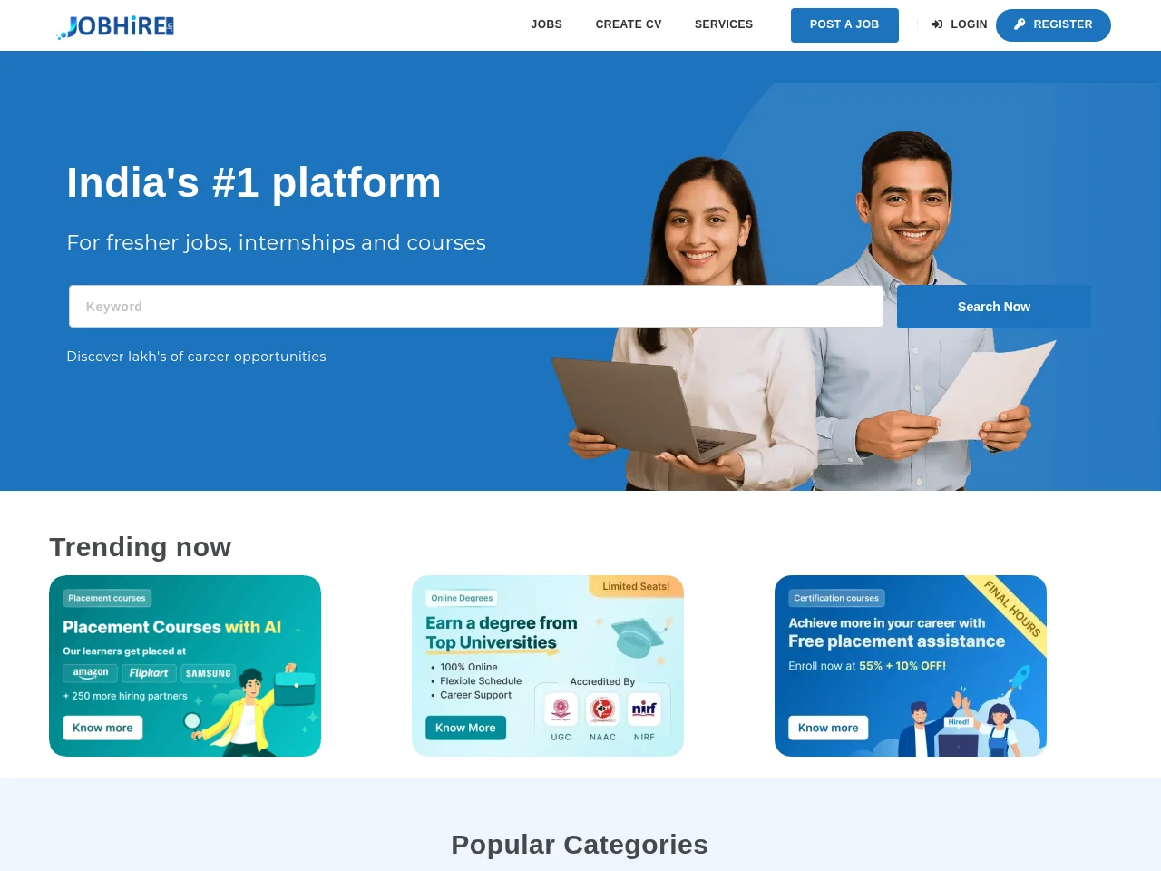 JOBHiRE screenshot JOBHiRE website screenshot