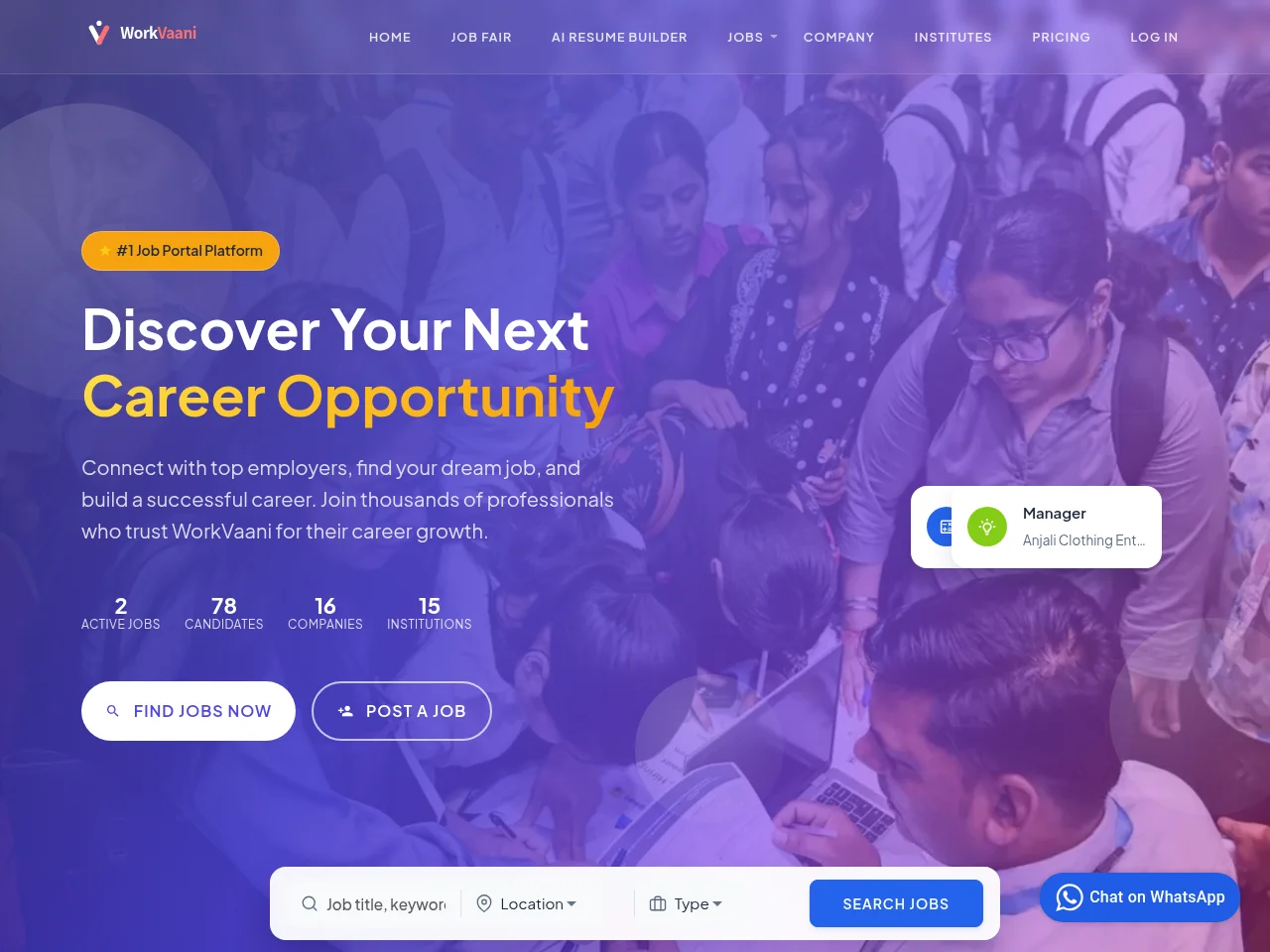 WorkVaani website screenshot