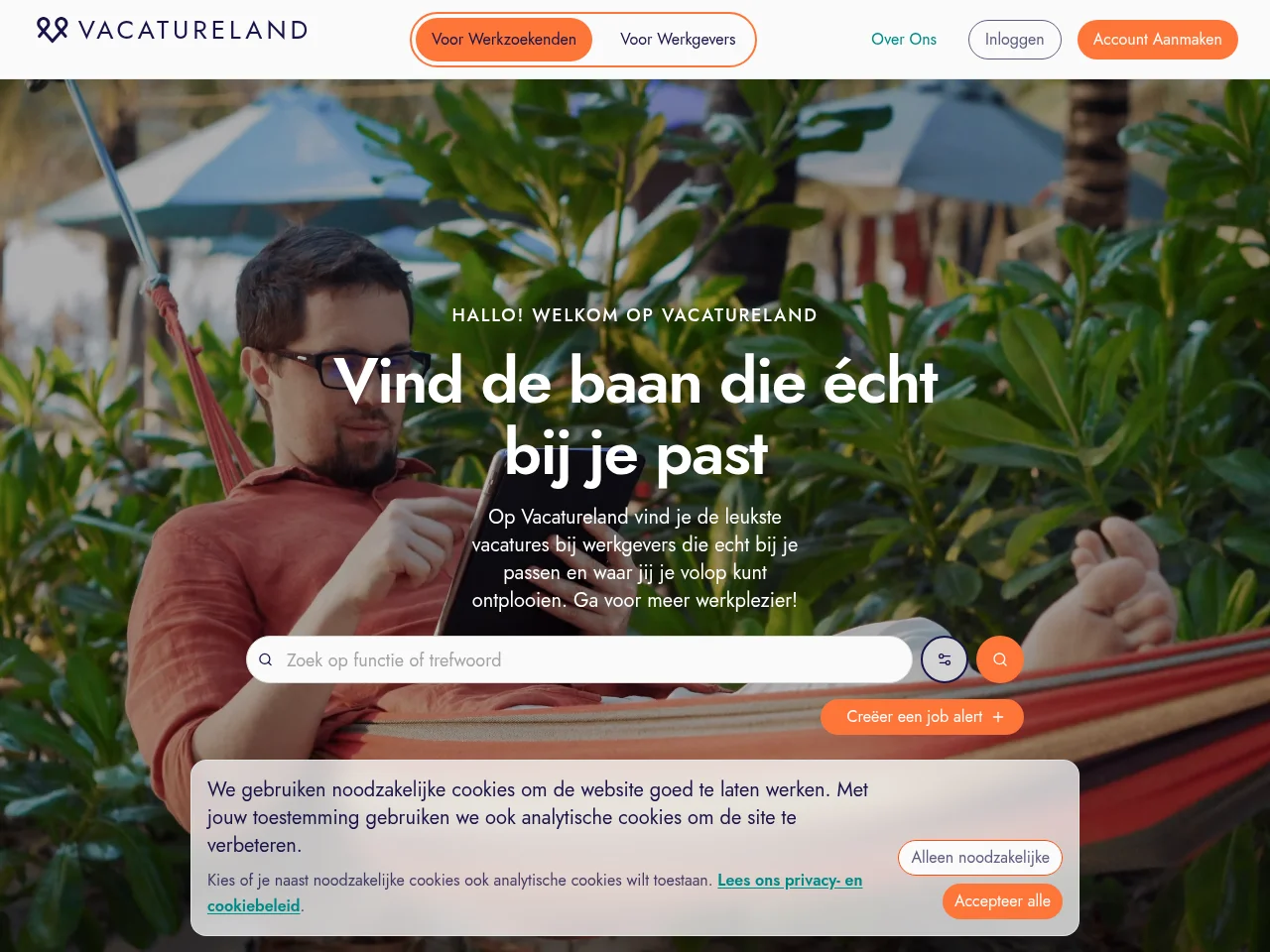 Vacatureland screenshot Vacatureland website screenshot