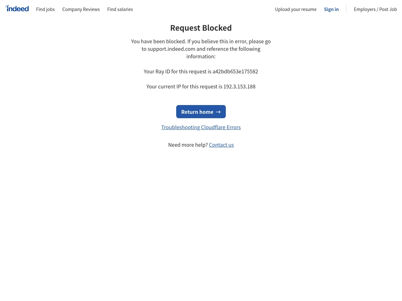 Indeed website screenshot