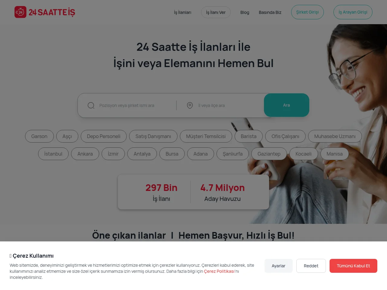 24 Saatte İş screenshot 24 Saatte İş website screenshot