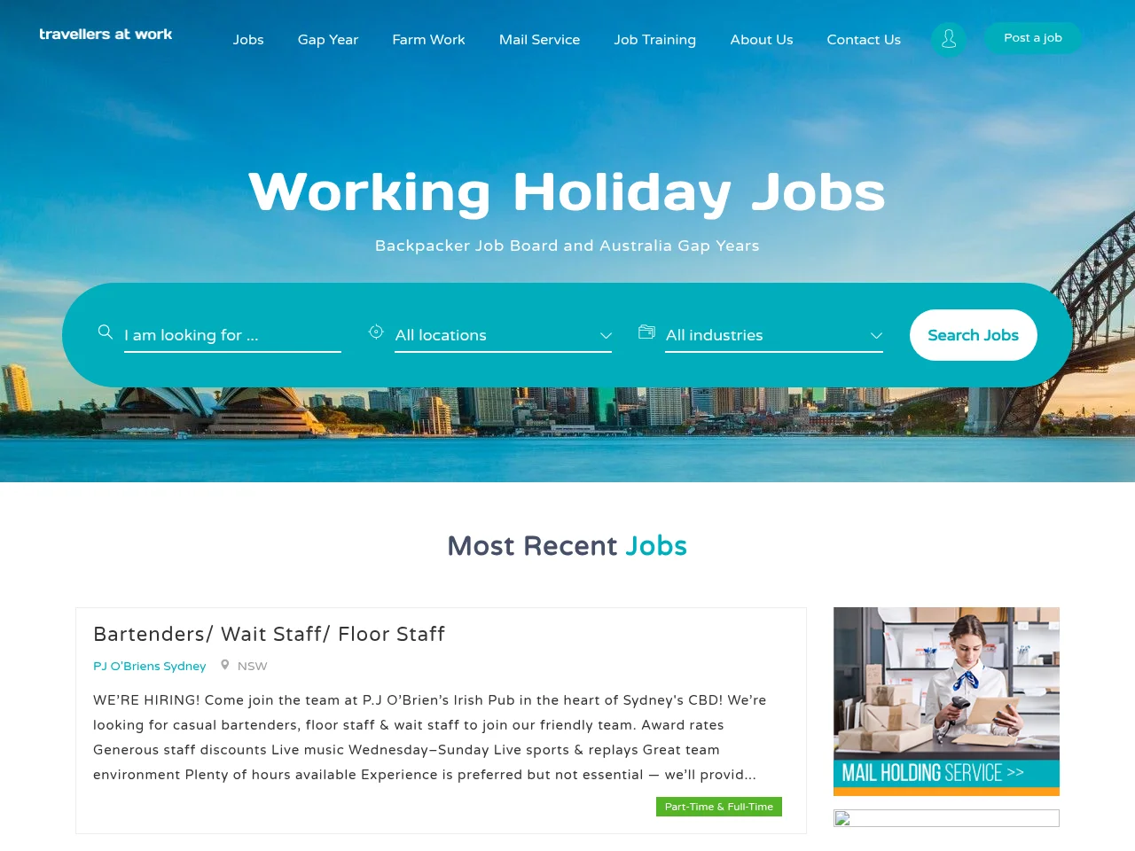 Travellers At Work screenshot Travellers At Work website screenshot