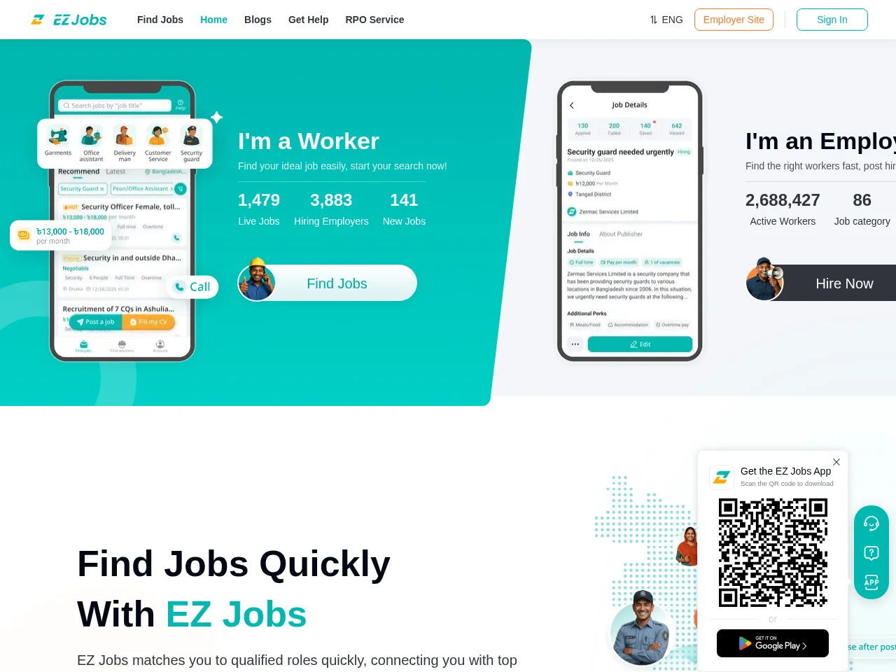 EZ Jobs screenshot EZ Jobs website screenshot
