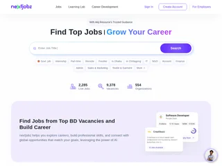 NextJobz platform preview NextJobz platform preview