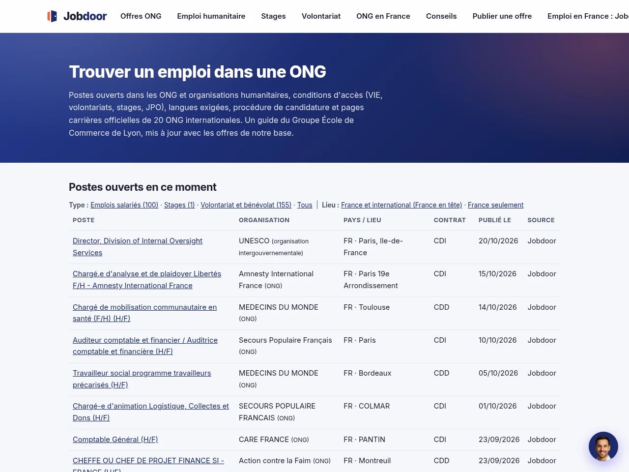 Jobdoor website screenshot