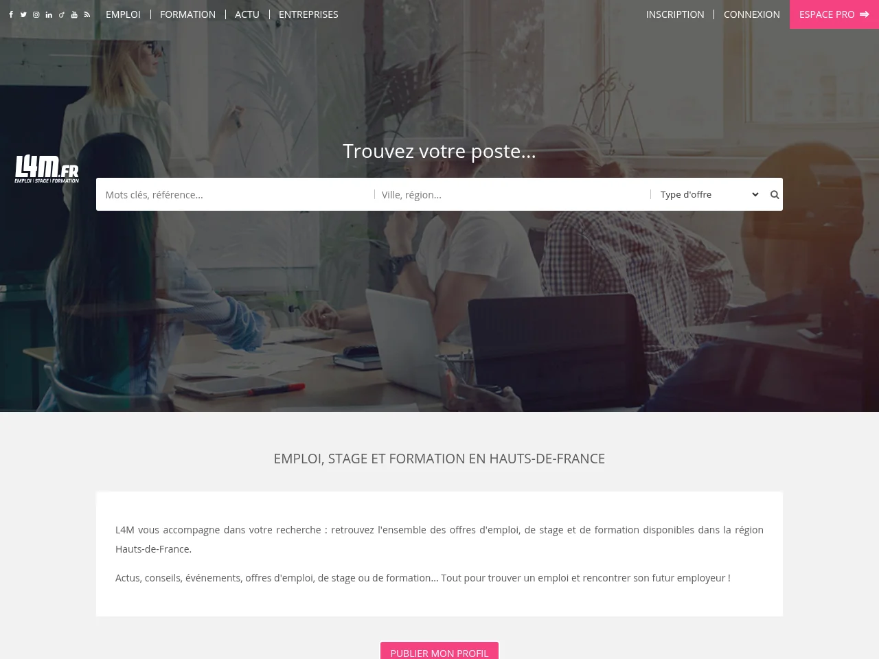 L4M website screenshot