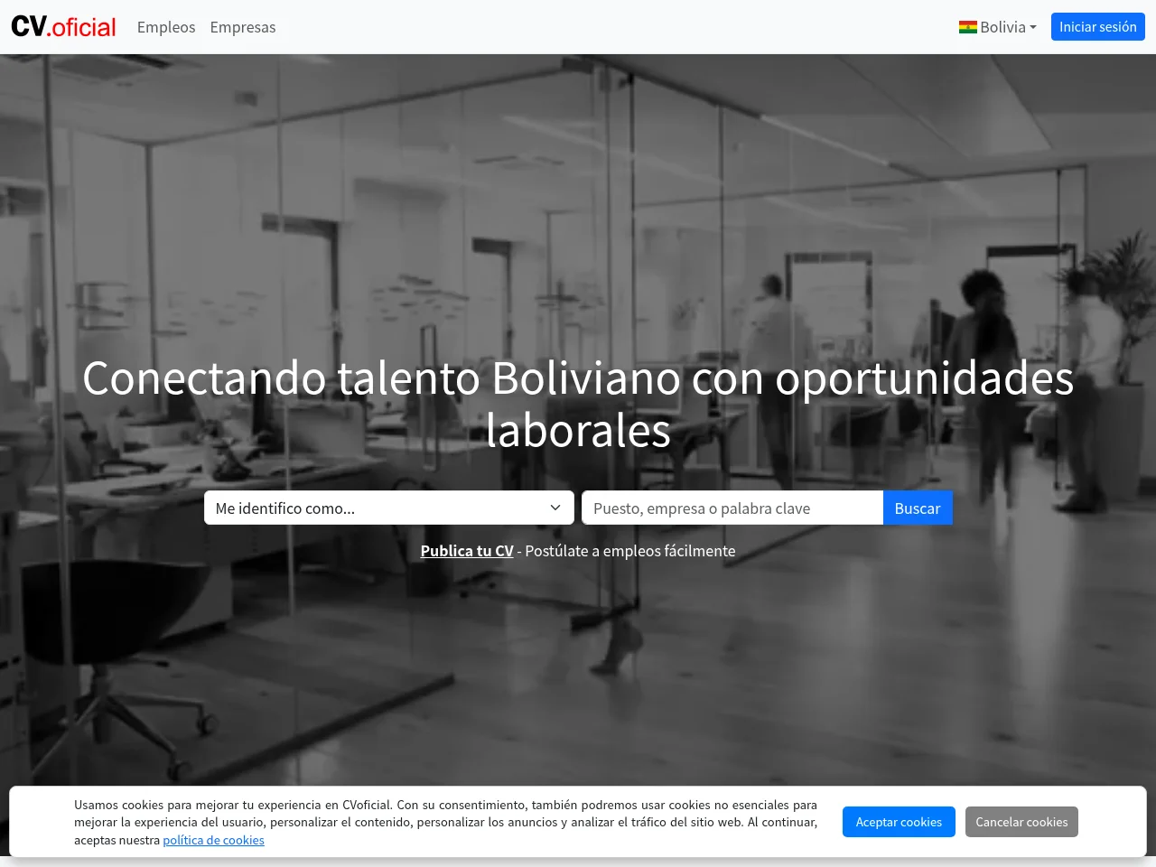 CVoficial Bolivia screenshot CVoficial Bolivia website screenshot