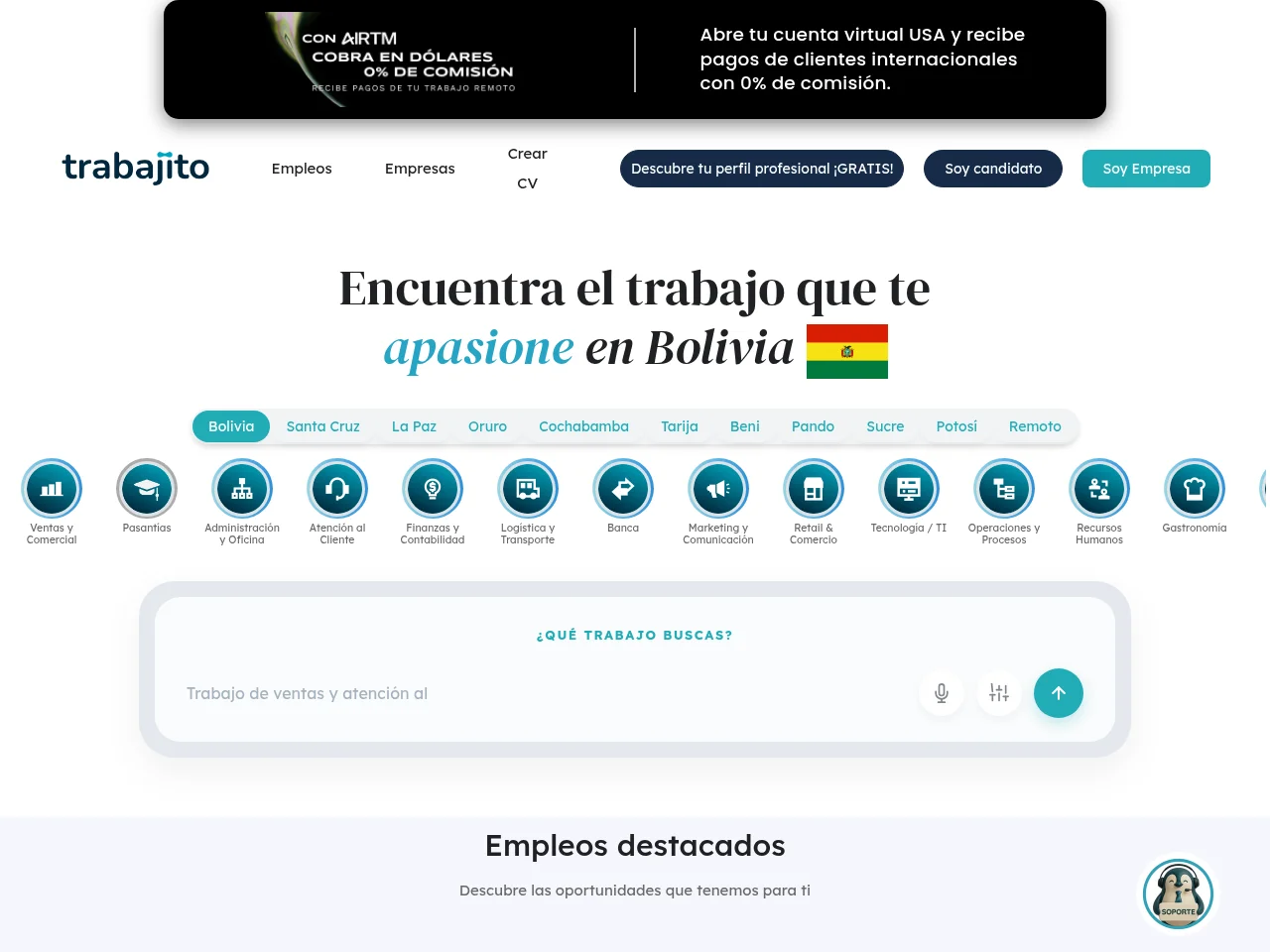 Trabajito screenshot Trabajito website screenshot