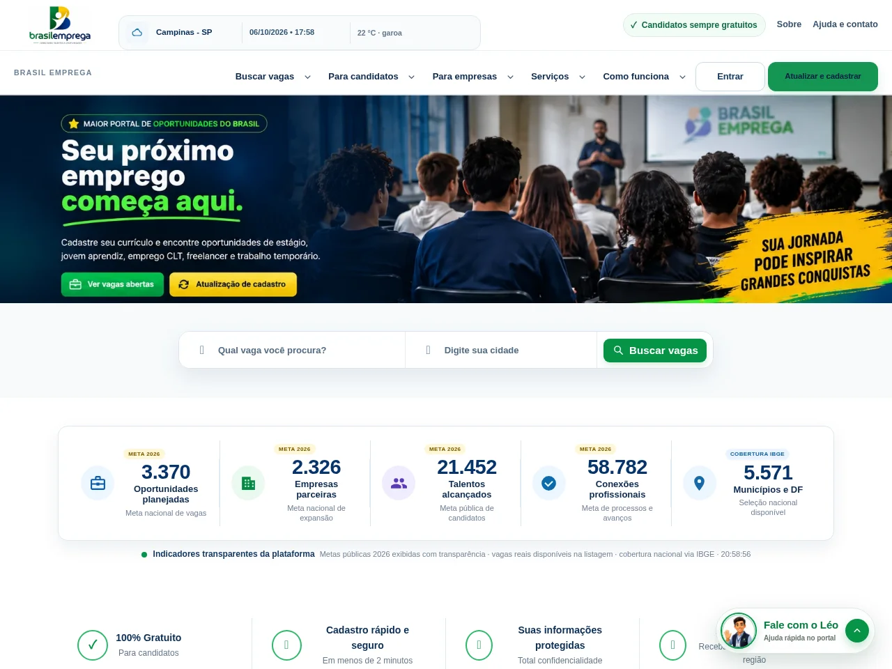 Brasil Emprega screenshot Brasil Emprega website screenshot