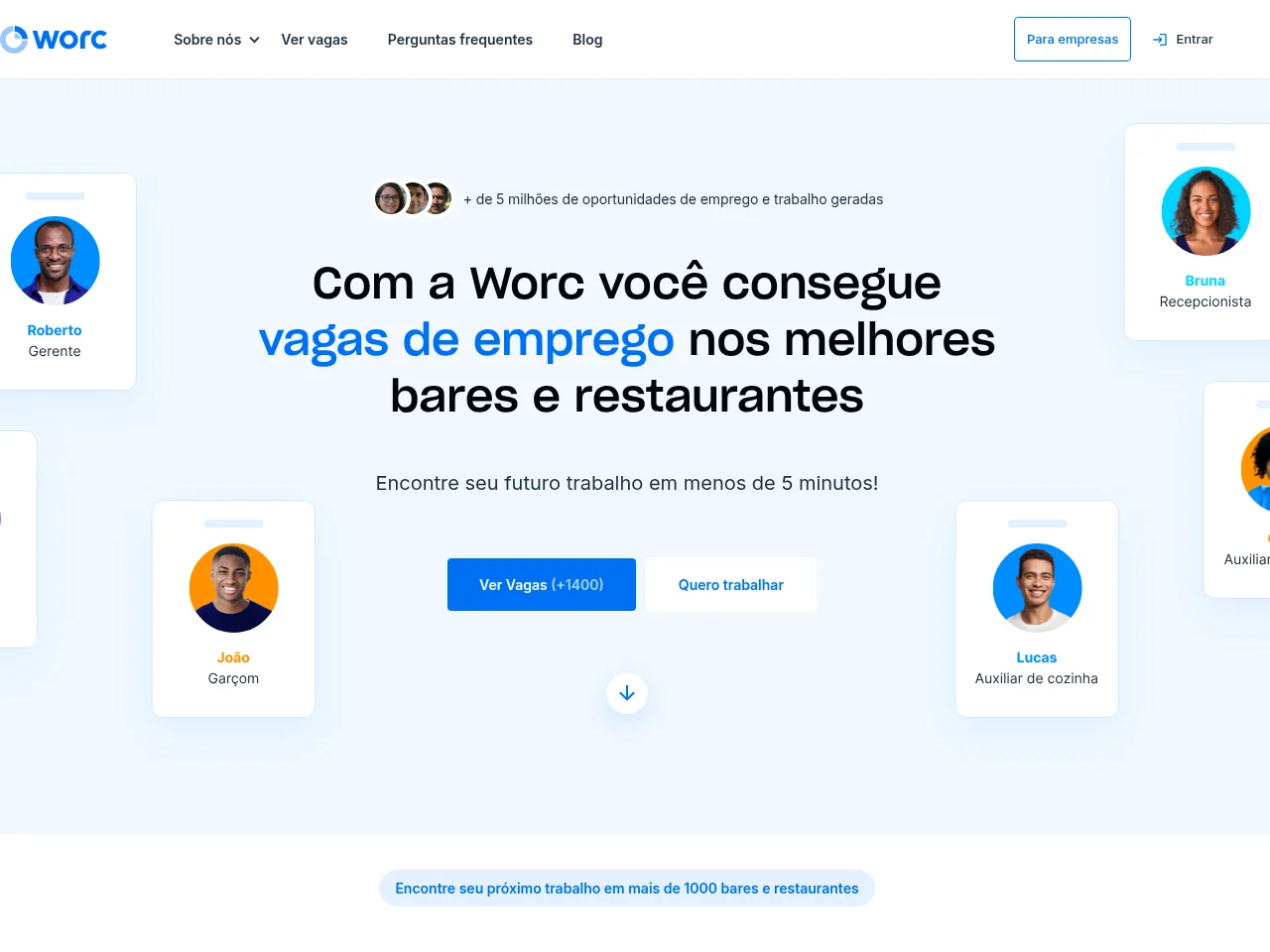 Worc website screenshot