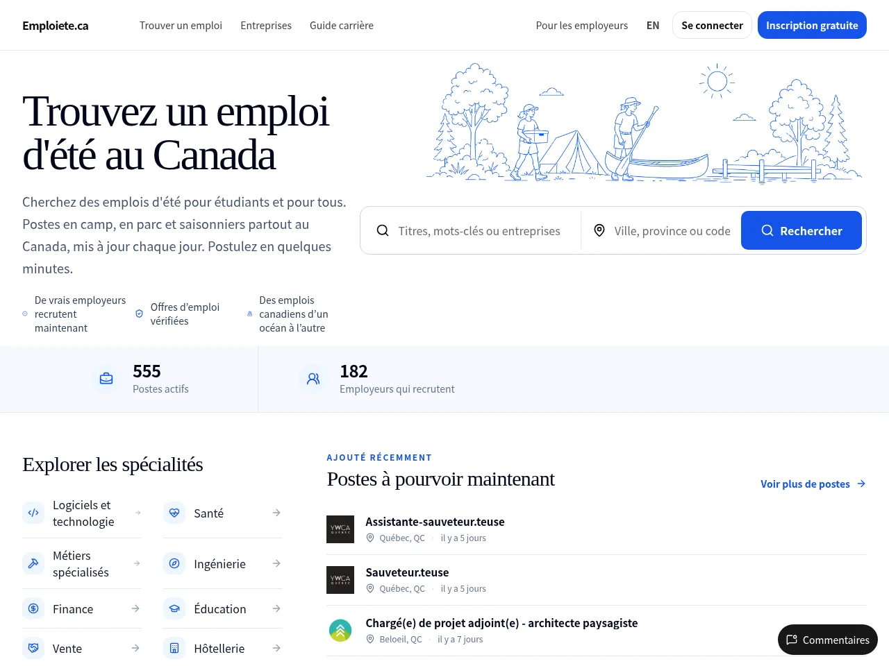 Emploiete website screenshot