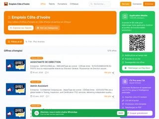 Emplois Côte d'Ivoire screenshot preview