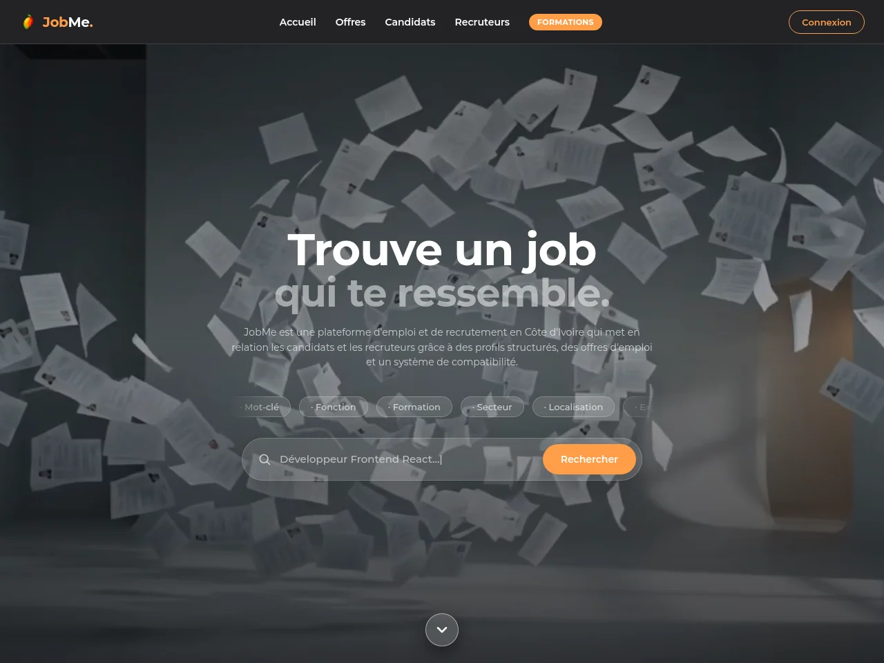 JobMe website screenshot